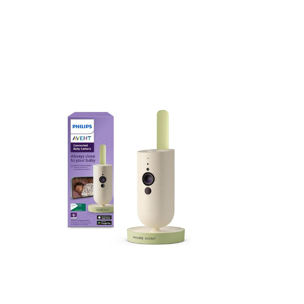 Philips Avent Connected Baby Camera With App, Private and Secure Encryption, Audio, 2x Zoom, Night Vision, VOX, Intercom, Lullabies And White Noise, Model SCD643/26