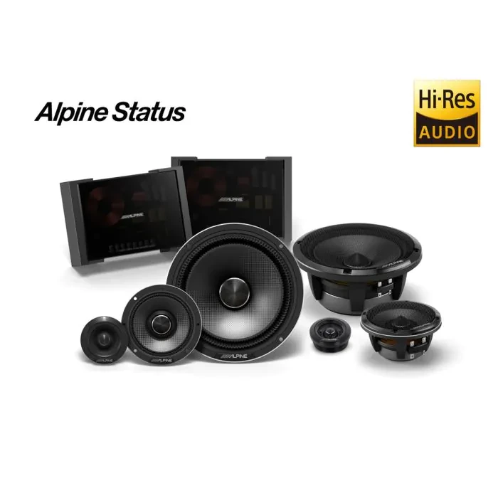 Alpine HDZ-653 Status Hi-Res Series 6-1/2" 3-Way Component System