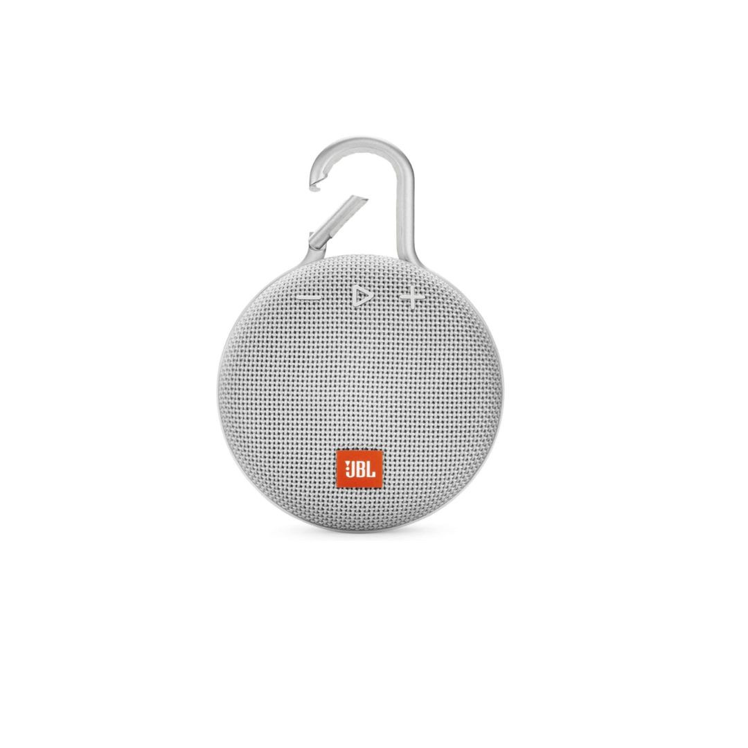 JBL Clip 3, Steel White - Waterproof, Durable & Portable Bluetooth Speaker - Up to 10 Hours of Play