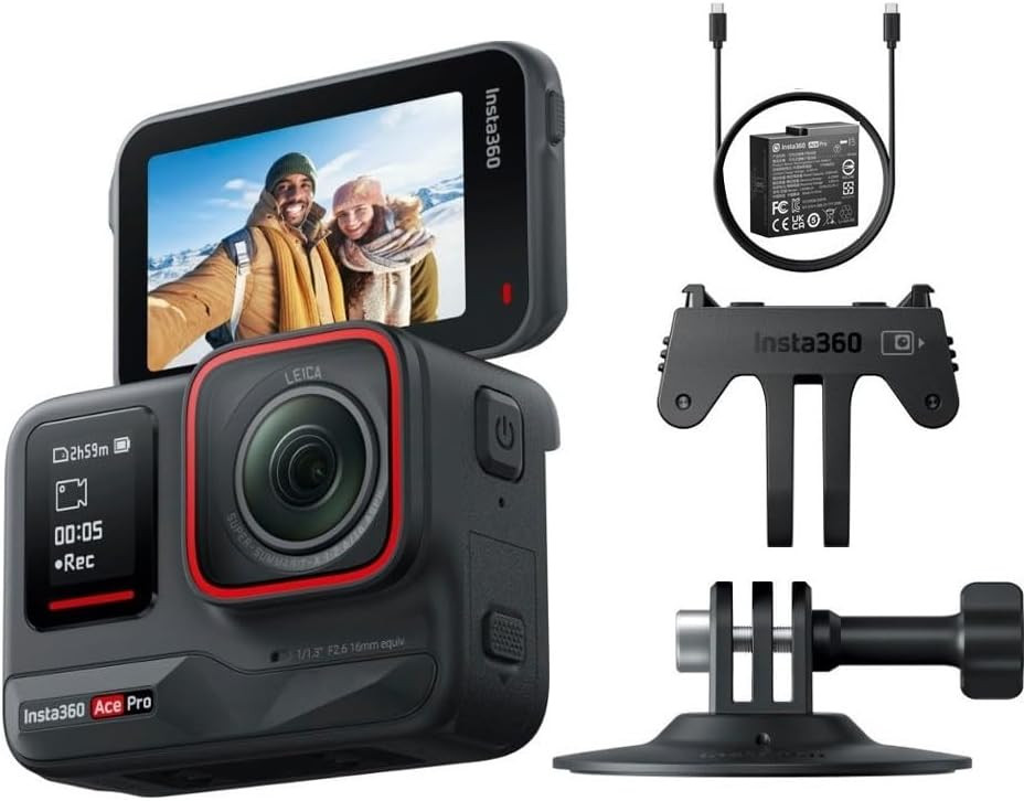 Insta360 Ace Pro - Waterproof Action Camera 1/1.3" Sensor and AI Noise Reduction for Unbeatable Image Quality