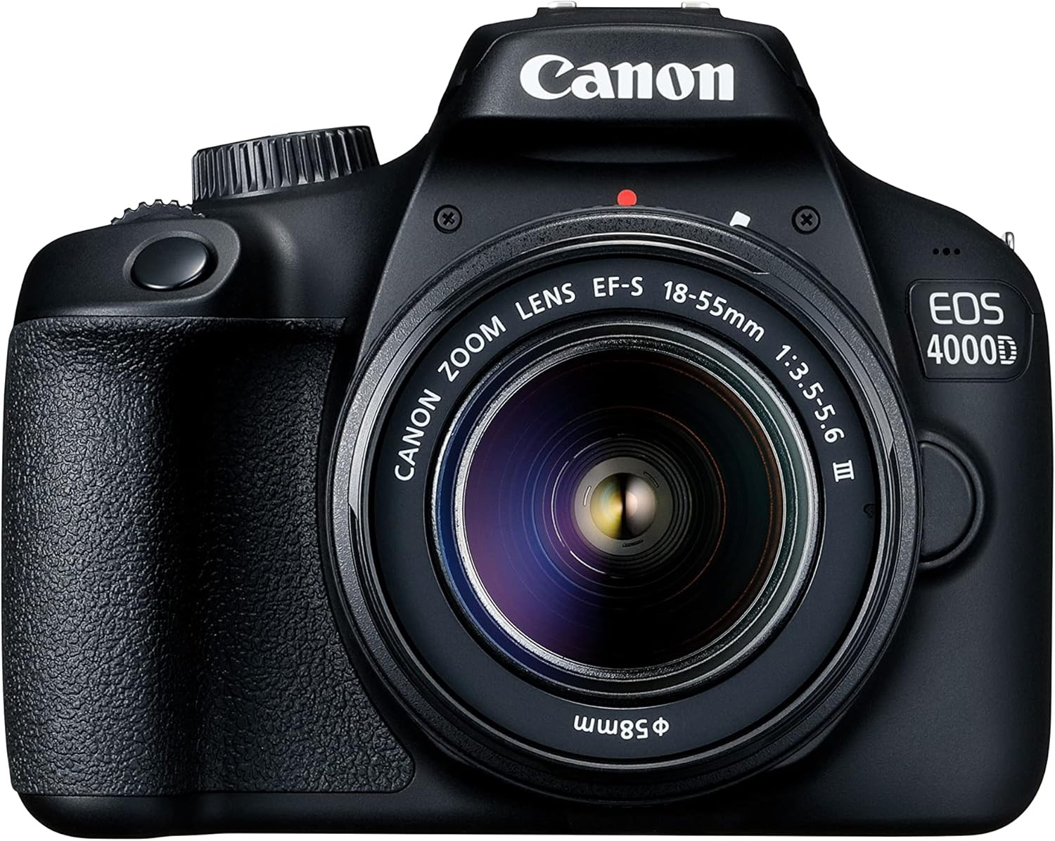 Canon EOS 4000D DSLR Camera and EF-S 18-55 mm f/3.5-5.6 III Lens - Black
