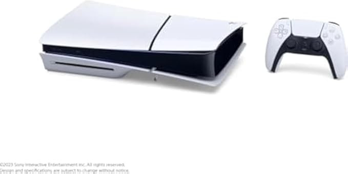 PlayStation 5 Disc Console Slim from 2023, UAE version, with 1TB SSD, 4K gaming capabilities, and a Blu-ray disc drive.