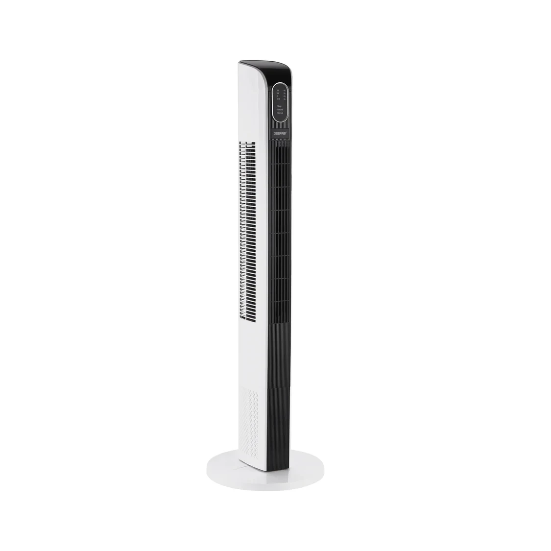 The Geepas GF21167 Digital Tower Fan features three wind modes and three speed settings. It comes with a remote control, a 10-hour timer, an LED display, and delivers powerful airflow.