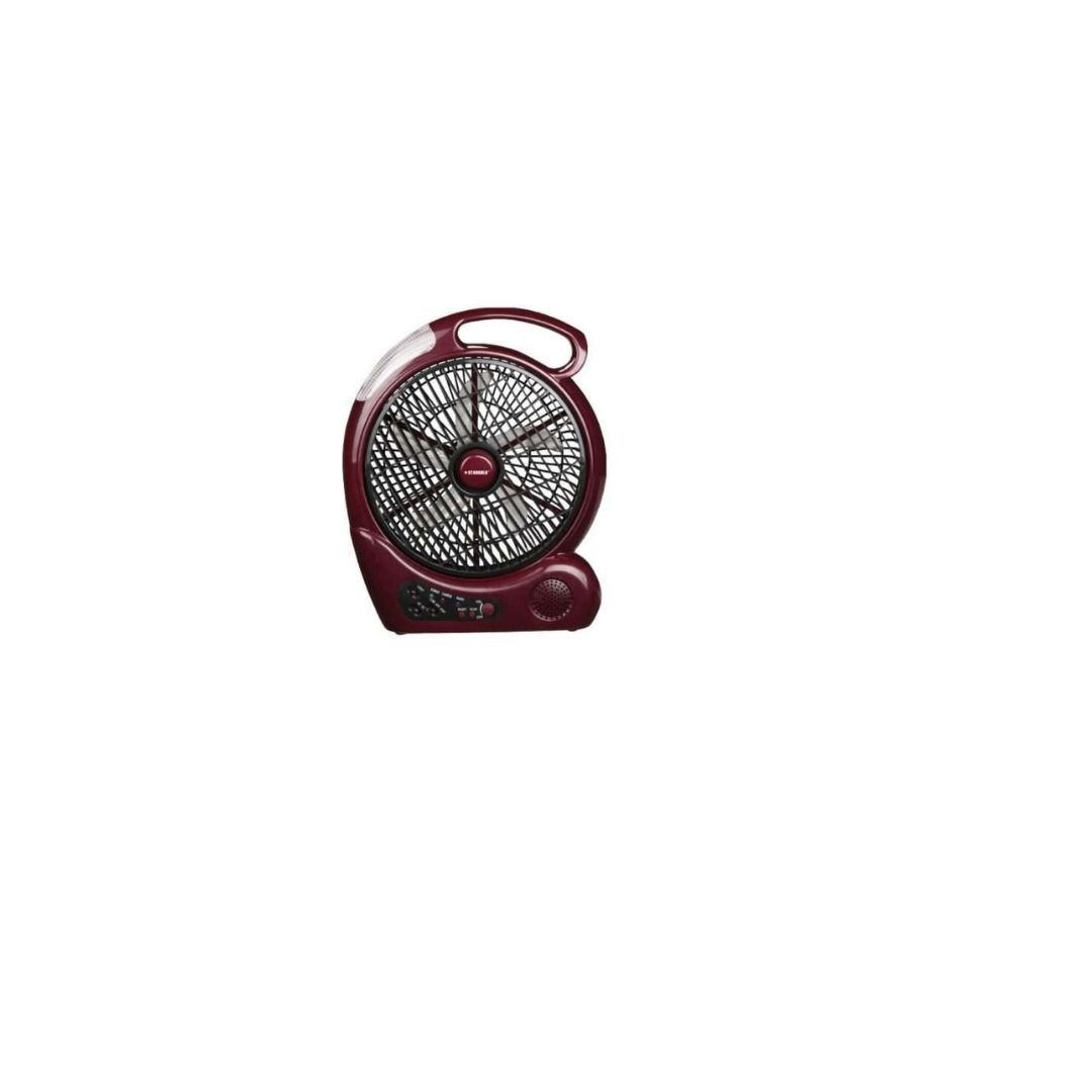 STARGOLD Portable 10 Inch RADIO Fan 2 Speed Rechargeable Fan, Lithium Battery 10hrs Working Capacity, SG-4067