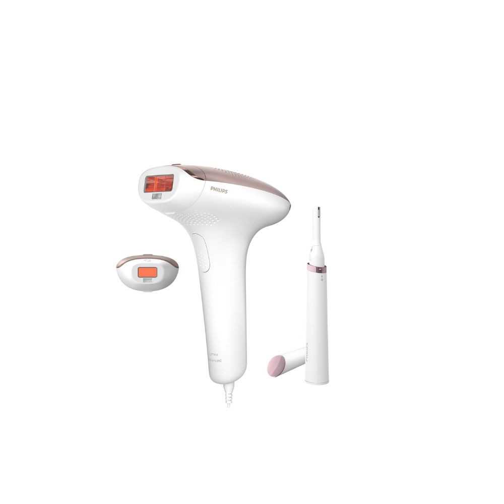 Philips Lumea IPL, Hair Removal, 7000 Series, Skintone Sensor, 2 Attachments, Body, Face, Compact Pen Trimmer, Corded Use.