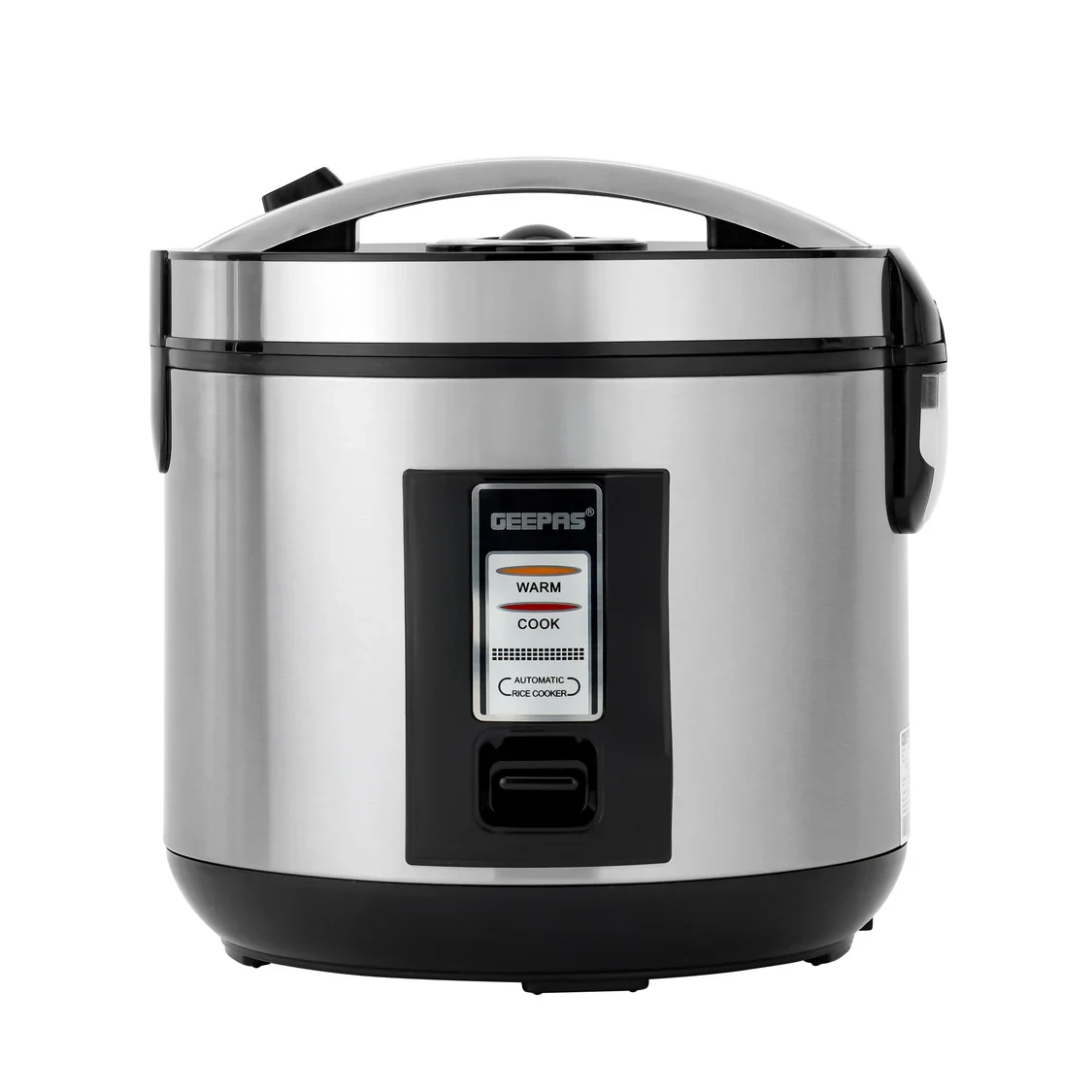 The Geepas Automatic Rice Cooker GRC4330 has a 1.8L large capacity, making it perfect for cooking, steaming, and keeping food warm. It features an energy-efficient design that's also easy to clean.