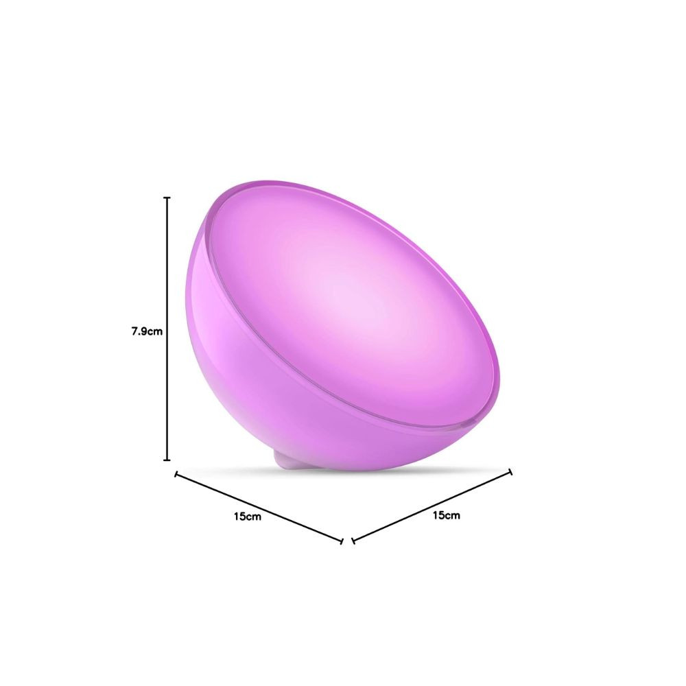 PHILIPS HUE Go 2.0 Ambiance Smart Portable Light with Bluetooth, Works with Alexa and Google Assistant (Pack of 1) White & Color