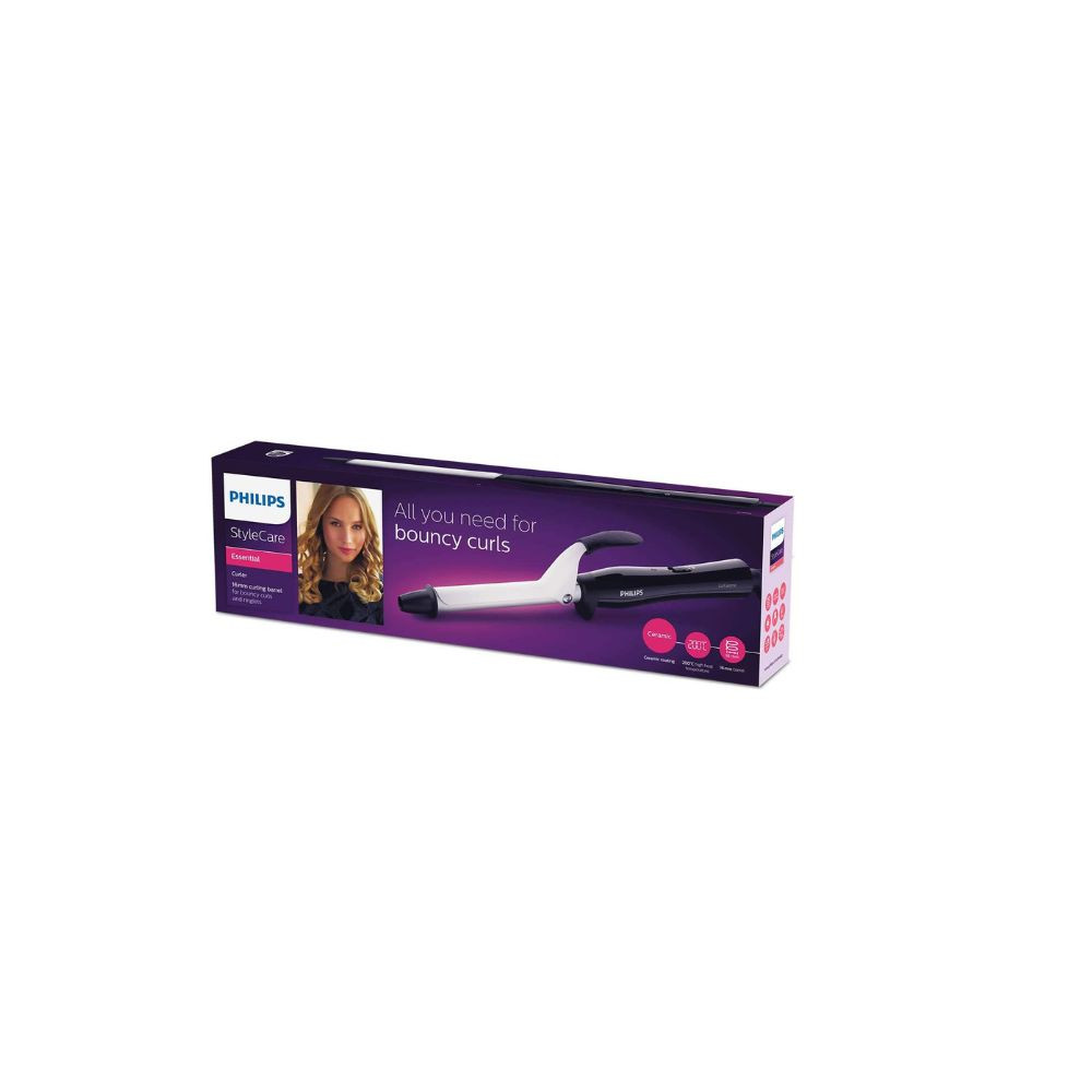 Philips StyleCare Essential Curler BHB862/03 for Bouncy Curls,  Black/